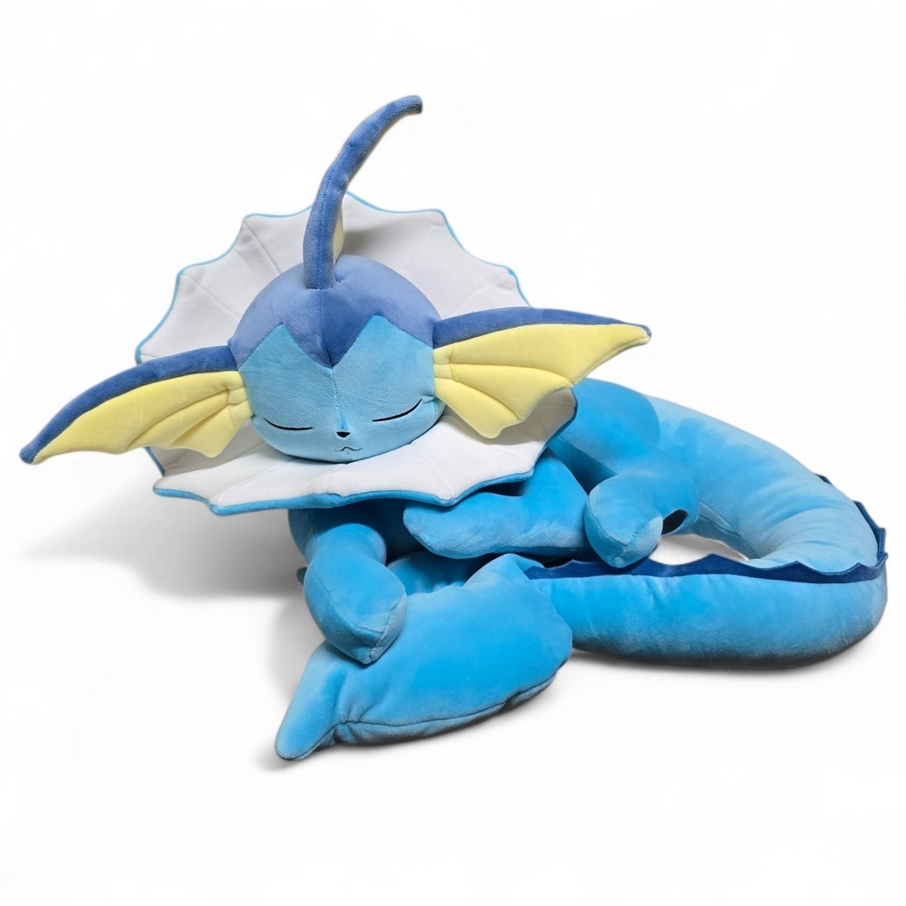 2025 Jazwares Pokémon 18-in Sleeping Vaporeon Soft New Snuggle Pillow NWT